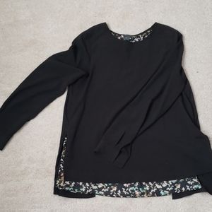 Black Floral Blouse